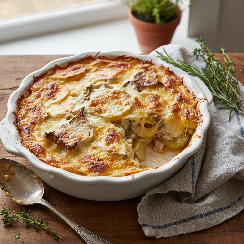 Cheesy fresh lion's mane and potato casserole product image