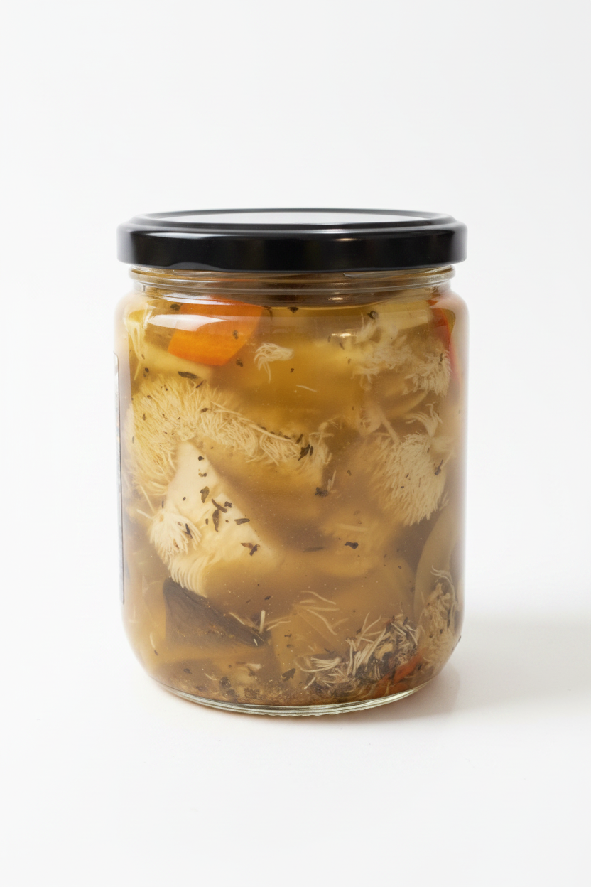 Mildly Spicy Pickled Mushrooms